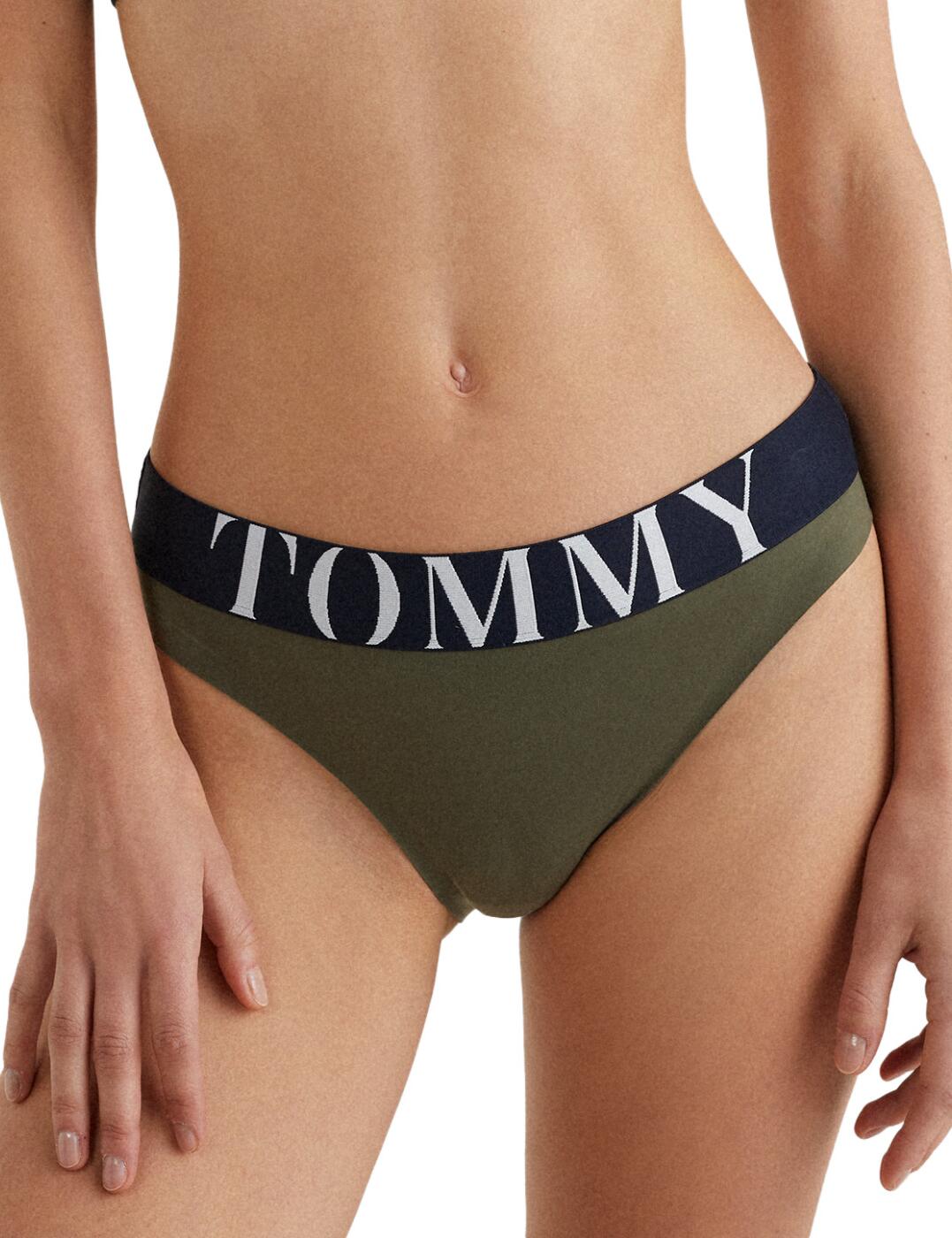 UW0UW03545 Tommy Hilfiger TH Ultra Soft Logo Bikini Brief - UW0UW03545 Army  Green