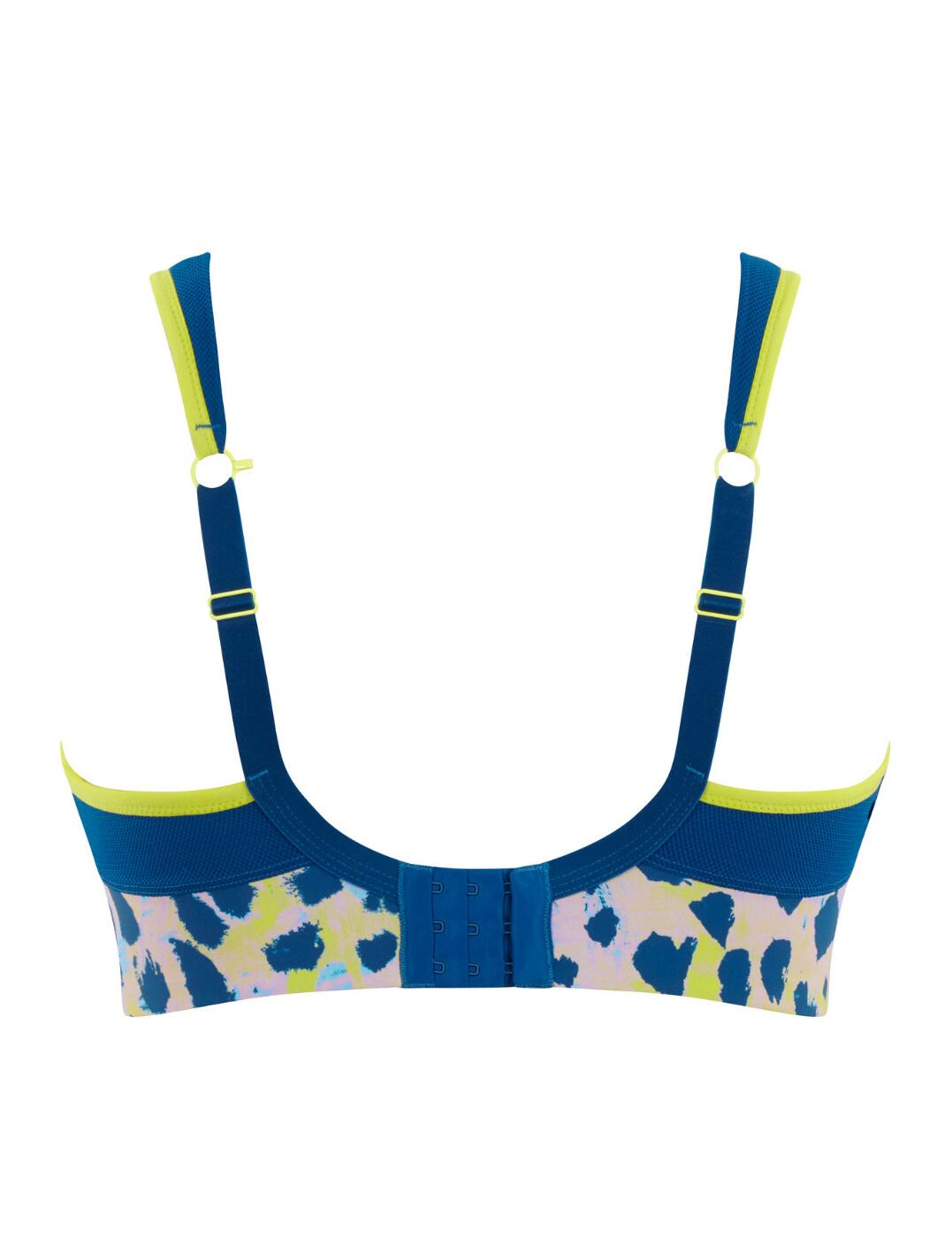 Sculptresse by Panache Non-padded Underwire Sports Bra (9441)- Lime Animal