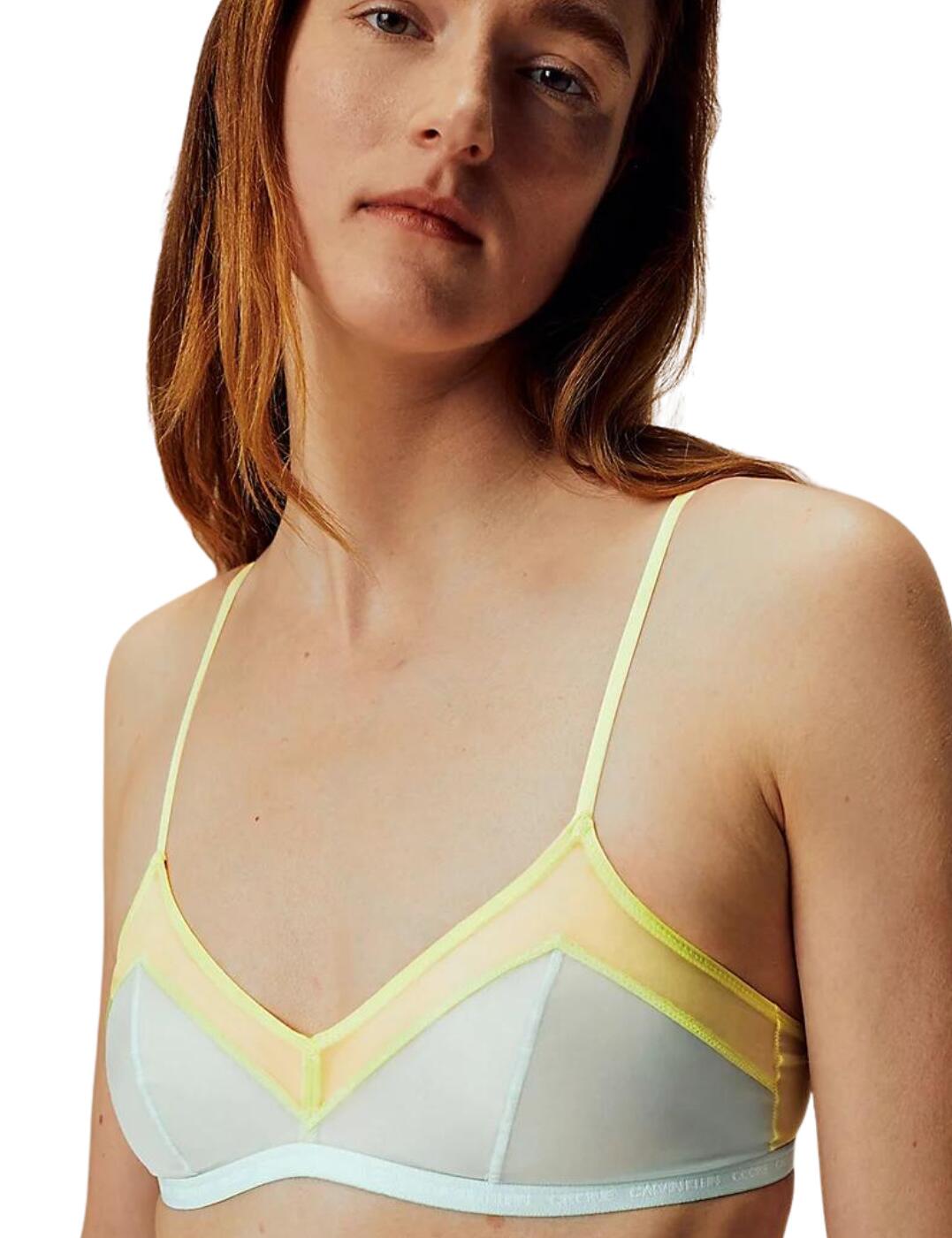 New Calvin Klein Triangle Bralette Padded Bikini Set