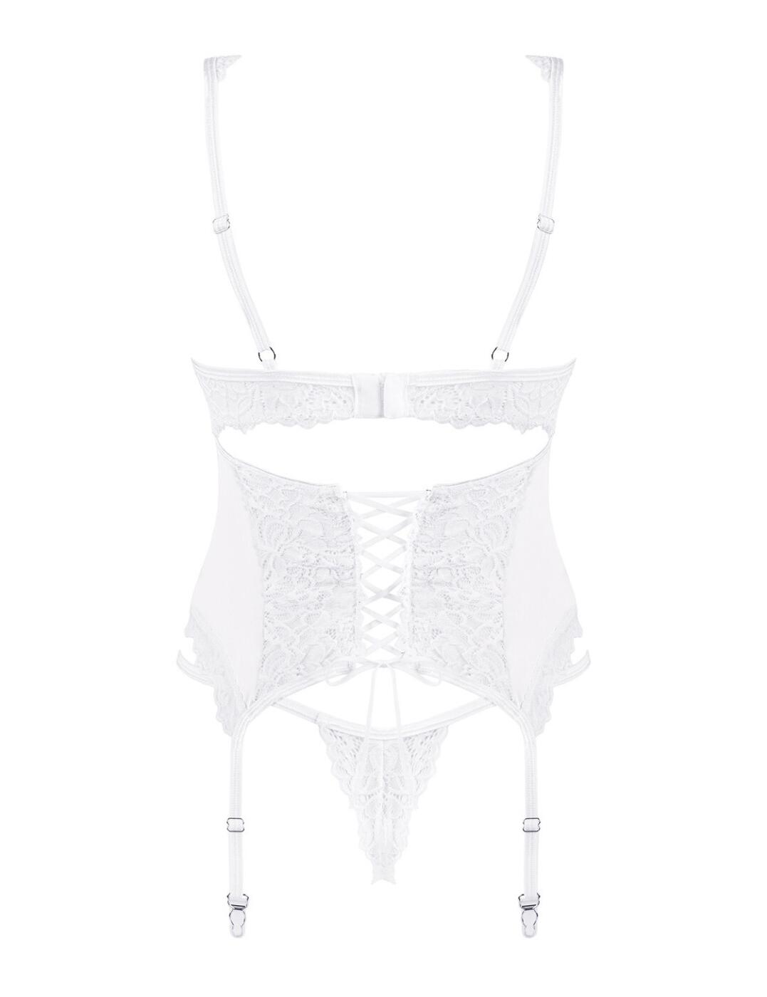 Obsessive Amor Blanco Corset And Thong Belle Lingerie Obsessive