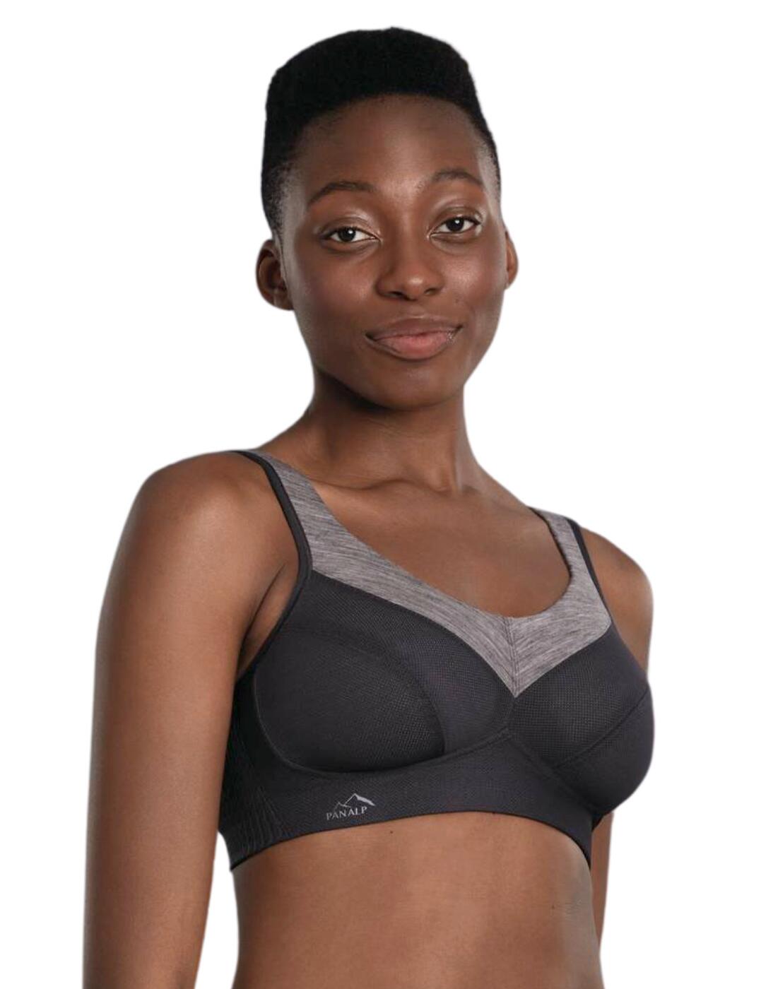 Anita PanAlp Wool Firm Support Softcup Sports Bra (5555)- Anthracite/M -  Breakout Bras