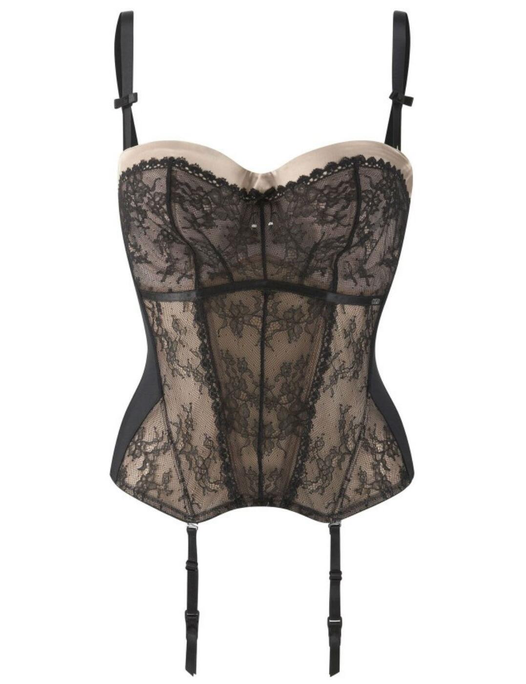 7157 Masquerade Antoinette Basque Black | 7157 Basque | Belle-Lingerie ...