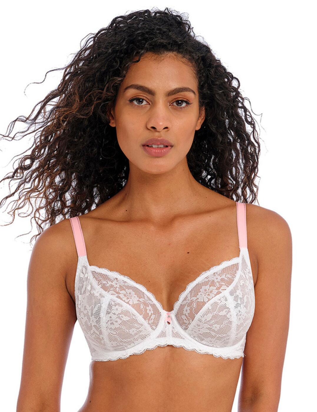 Freya Offbeat Plunge Bra 5452 Underwired Non-Padded Lace Bras Womens  Lingerie