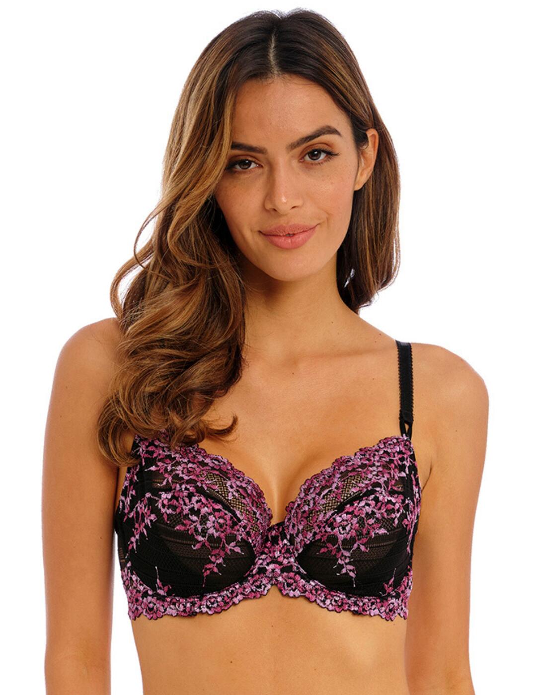 Buy Lilac Floral Lace Padded Bra 32C, Bras