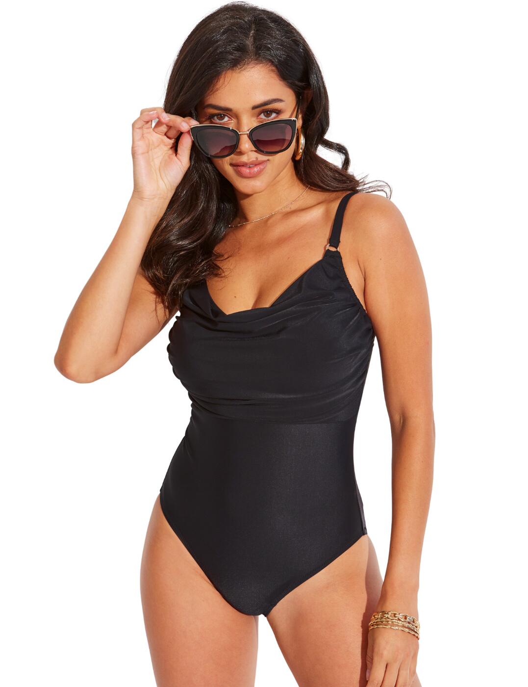 28406 Pour Moi Mykonos Control Swimsuit 28406 Black