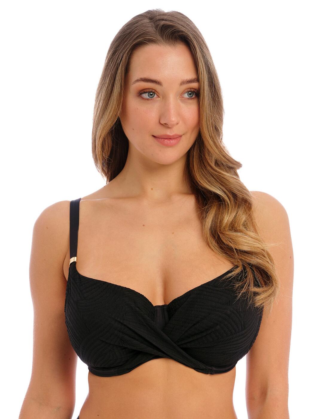  Fantasie Ottawa Wrap Front Full Cup Underwire Bikini (6355),34H,Ink  : Clothing, Shoes & Jewelry