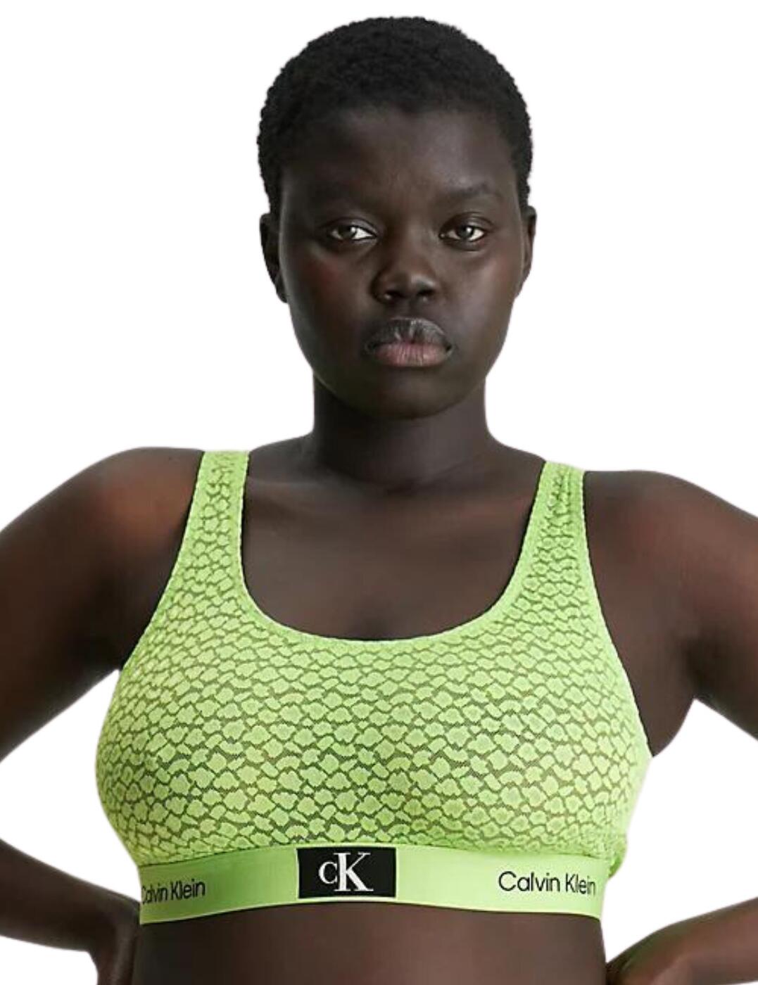 Buy Calvin Klein Underwear Women Sage Green Padded Racer Back Bralette 