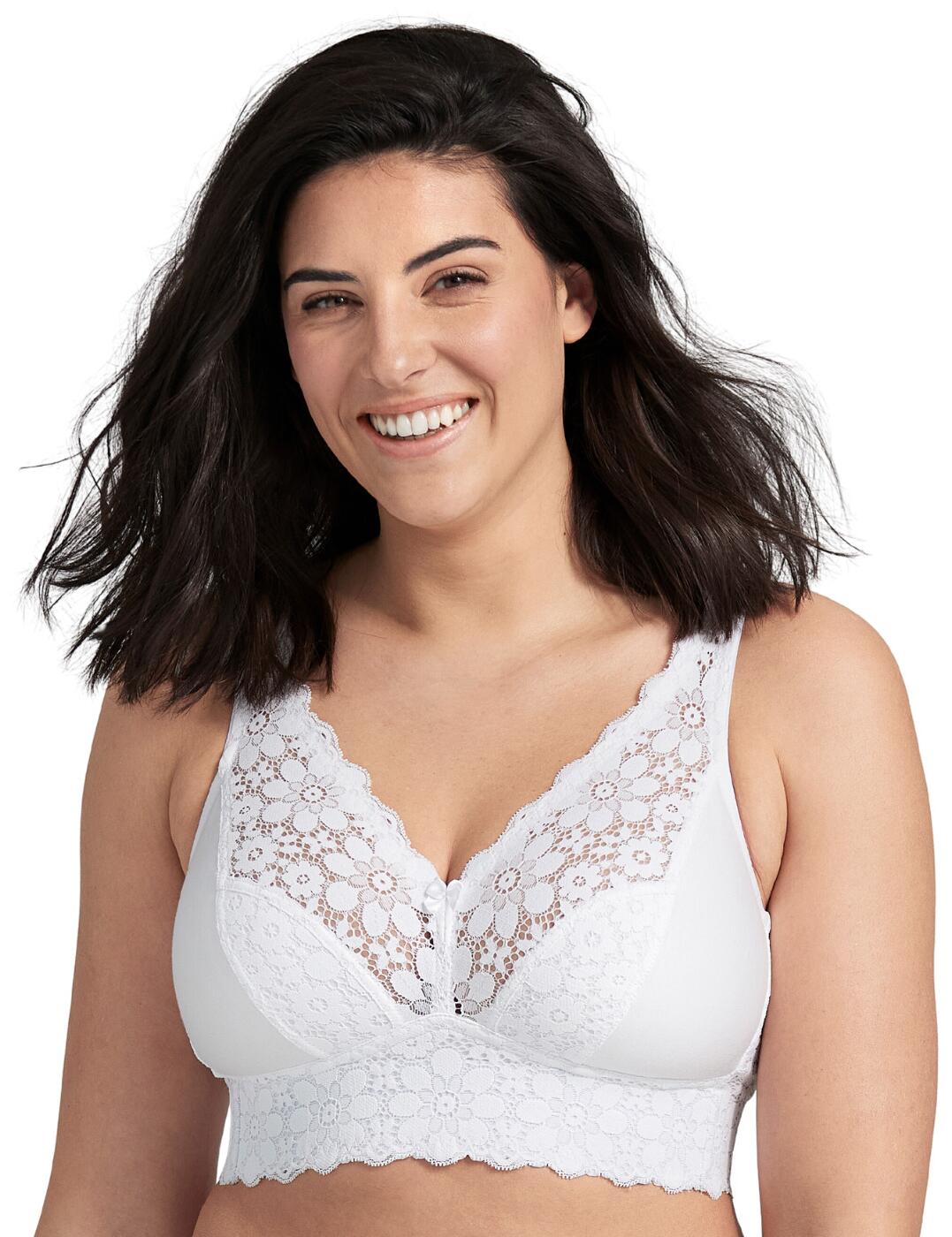 Buy White Recycled Lace Full Cup Comfort Bra - 34E, Bras