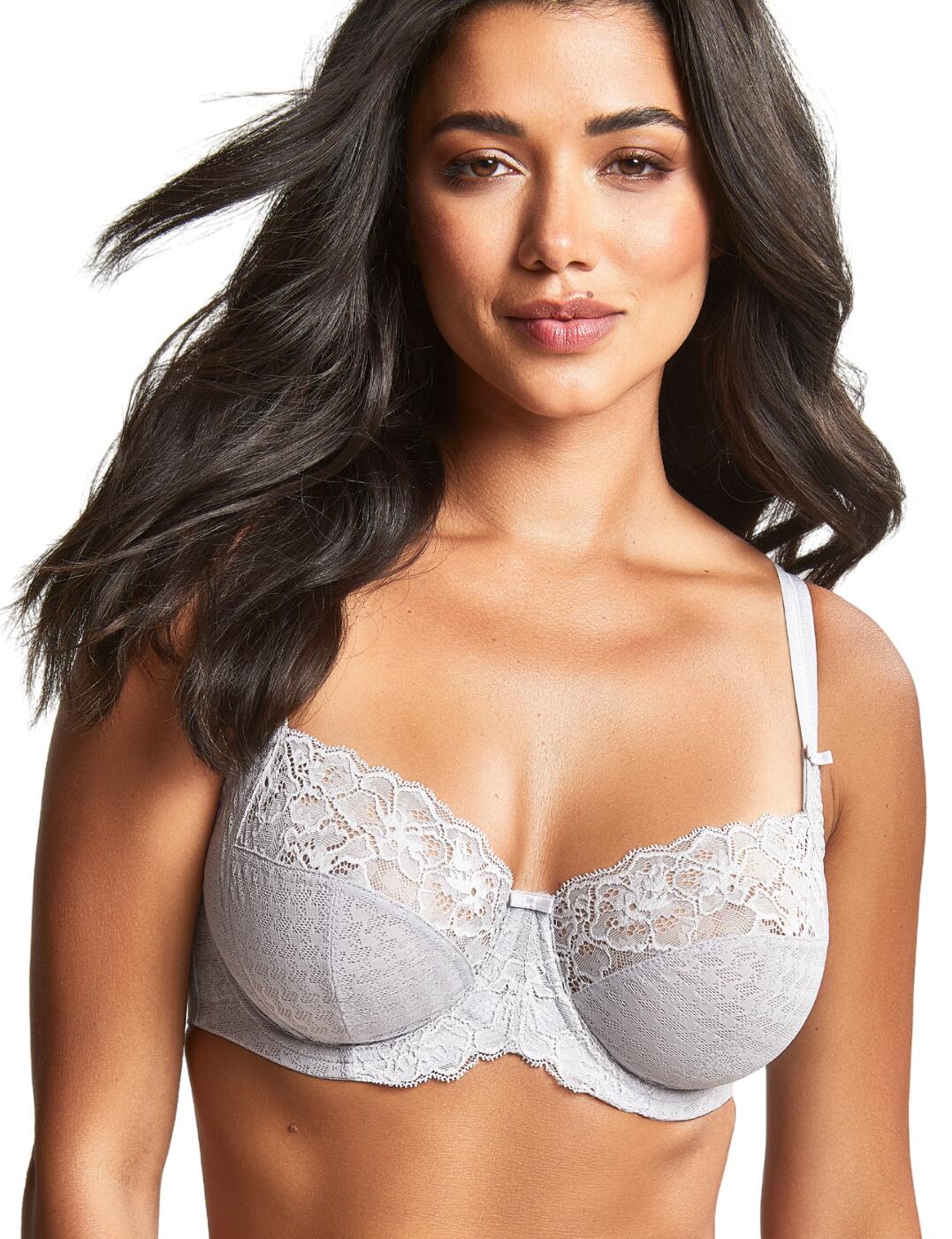 Buy Embrace Lace Non Padded Non Wired 3/4th Cup Bridal Wear Medium coverage Lace  Bralette - Grey Online