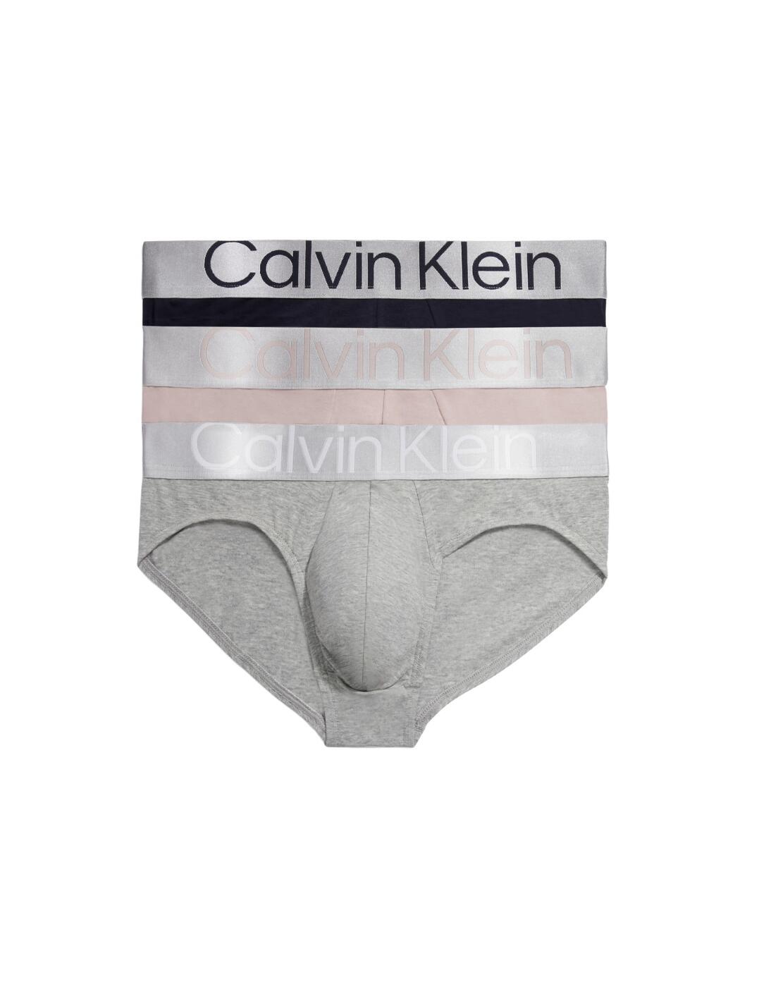 Calvin Klein Mens Steel Cotton Hipster Brief 3 Pack - Belle Lingerie