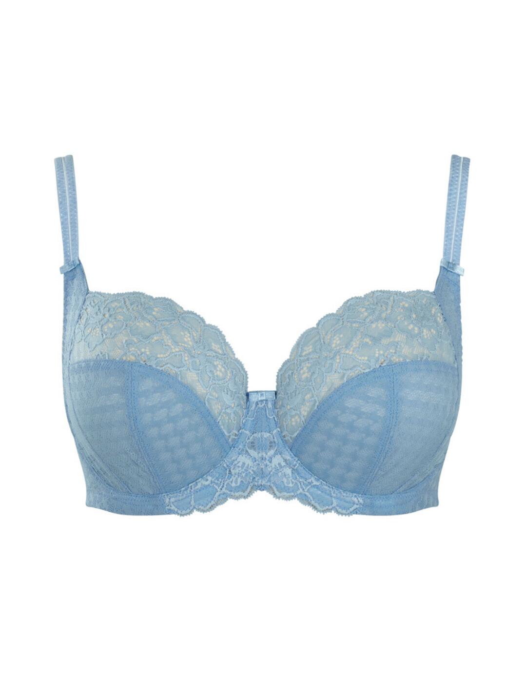 Buy A-GG Pastel Blue Recycled Lace Full Cup Non Padded Bra - 36B, Bras
