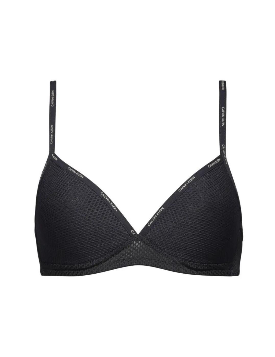 Calvin Klein Sheer Marquisette Demi Unlined Bra Black 30B at  Women's  Clothing store