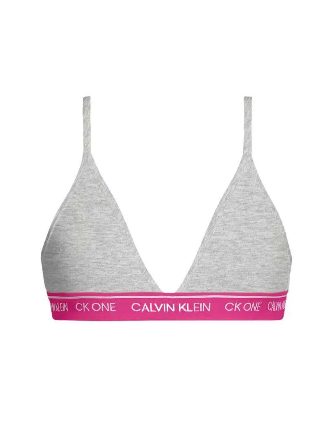 Calvin Klein CK One Cotton Unlined Triangle Bra 000QF5953E Womens Comfy Bras