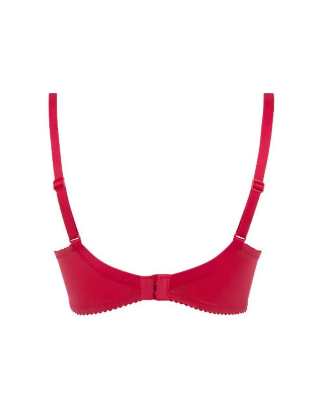 Splendeur Soie Silk Half Cup Bra in Rouge - For Her from The Luxe