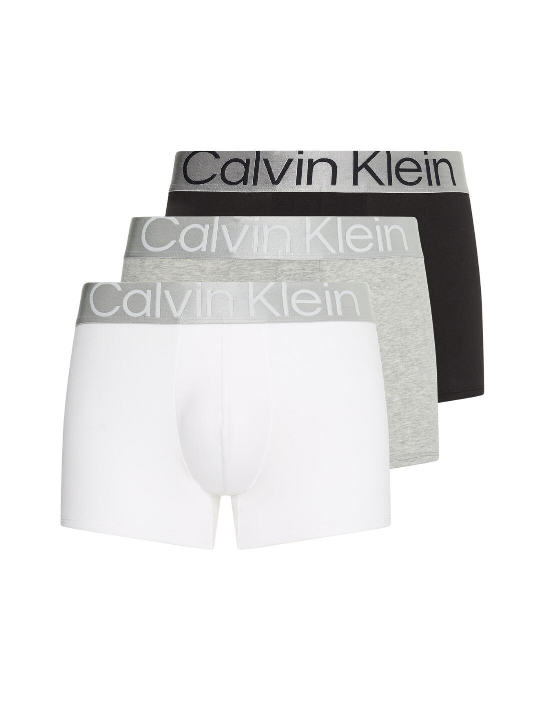CALVIN KLEIN MENS 3 PACK TRUNKS BLACK WHITE GREY HEATHER – Designer Outlet  Sales