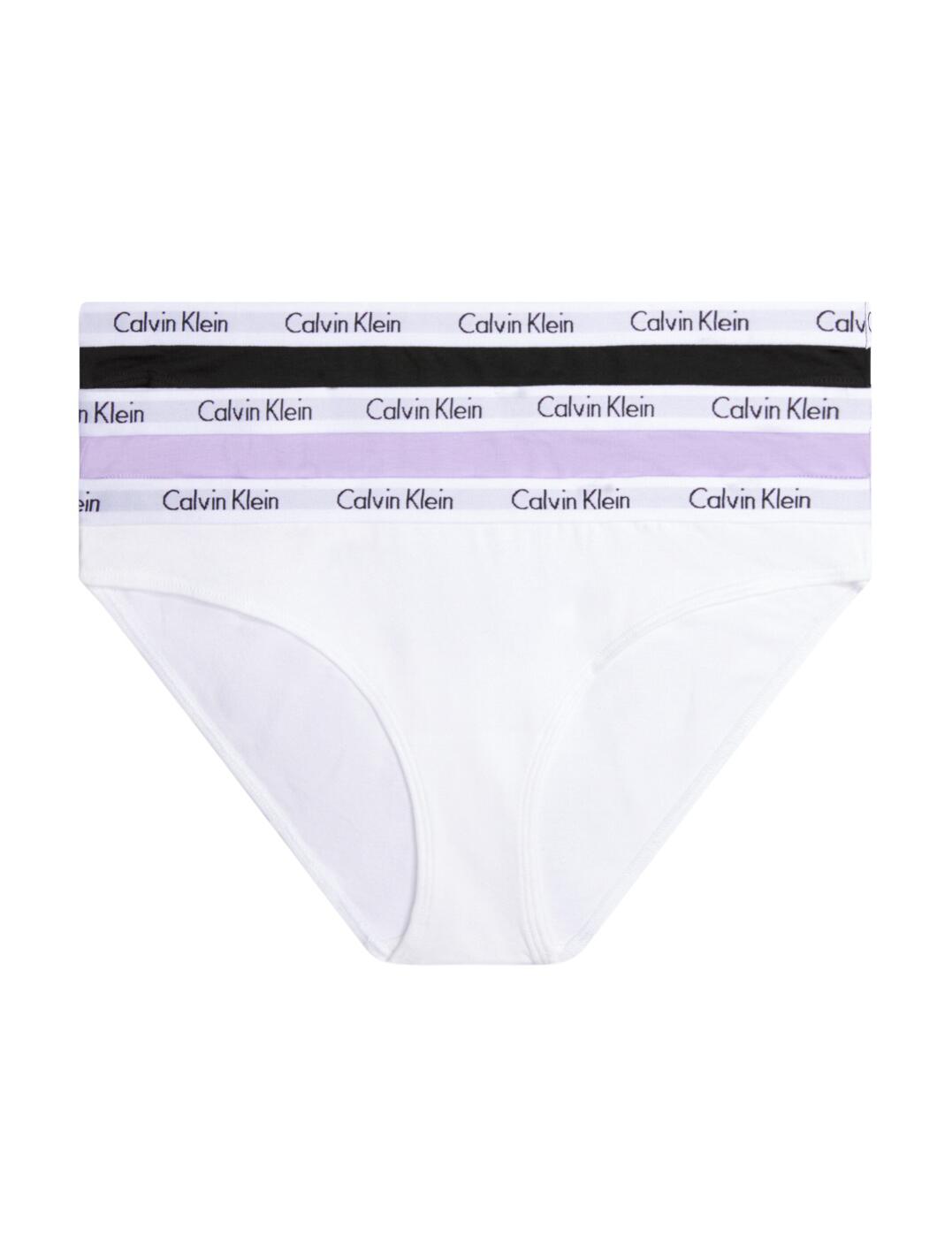 000QD3588E Calvin Klein Carousel Briefs 3 Pack - 000QD3588E  Black/White/Pastel Lilac