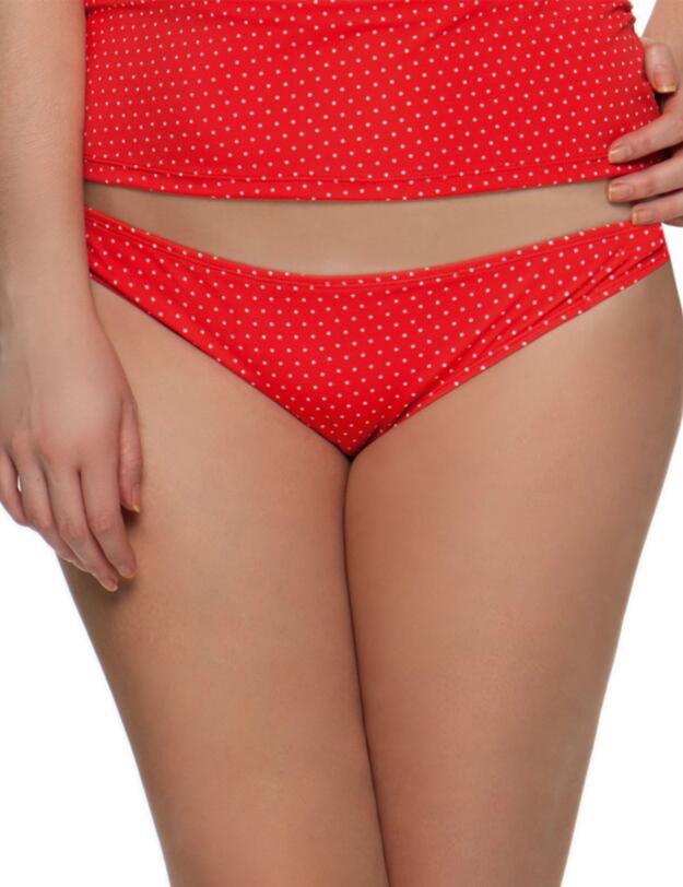 CS2705 Curvy Kate Plain Sailing Ruched Bikini Pant - CS2705 Ink Blue/Flame Spot