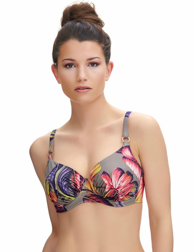 6117 Fantasie Kuramathi Gathered Full Cup Bikini Top Multi - 6117 Full Cup Bikini Top