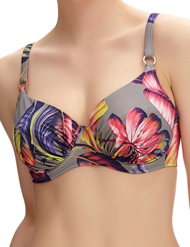 6117 Fantasie Kuramathi Gathered Full Cup Bikini Top Multi - 6117 Full Cup Bikini Top