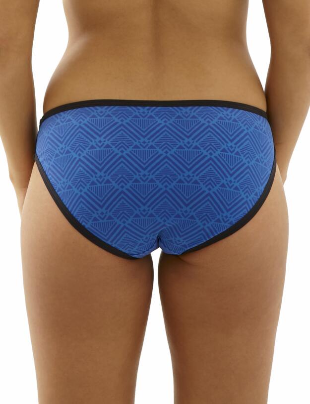 CW0299 Cleo Gigi Bikini Brief Blue/Black - CW0299 Blue/Black 