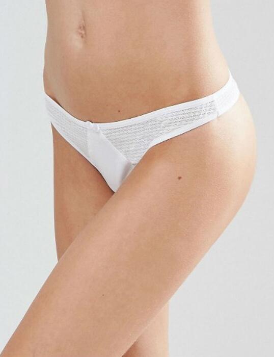 8704 Pour Moi? Signature Thong - 8704 White 