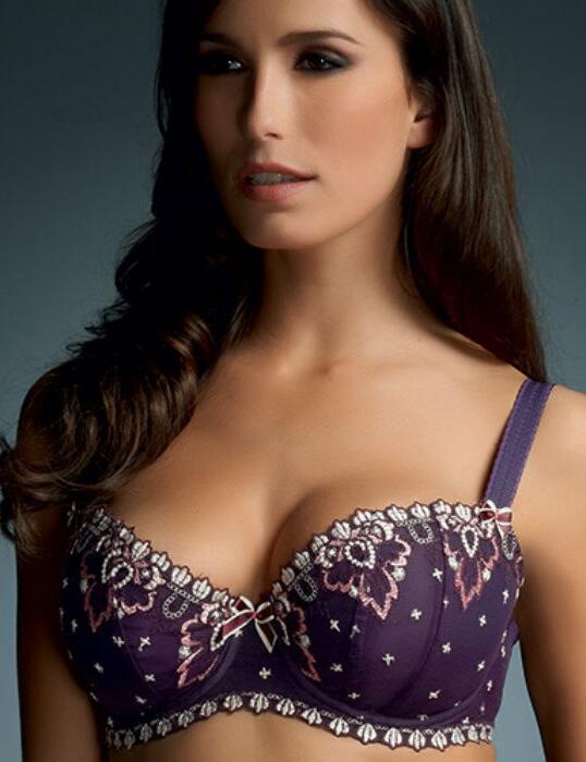 0291 Fauve Marla Padded Half Cup Bra Aubergine - 0291 Half Cup