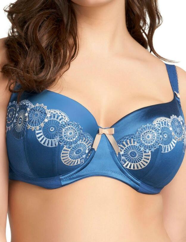 8420 Elomi Paloma Padded Half Cup Bra Delft Blue - 8420 Bra 