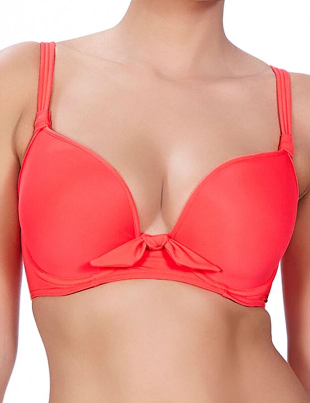 3284 Freya Deco Swim Moulded Bikini Top - 3284 Insanely Red