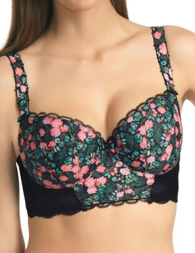 1543 Freya Flourish Padded Longline Bra - 1543 Tropical 