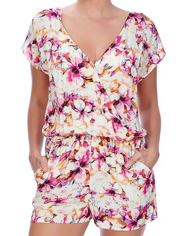 3441 Freya Coral Bay Crossover Playsuit Sunset - 3441 Sunset