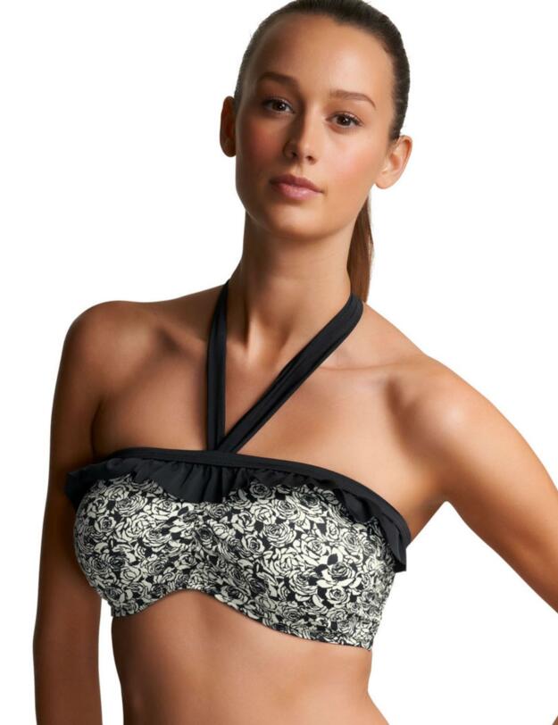3432 Freya Swimwear Manhattan Bandeau Bikini Top - 3432 Black Rose Print