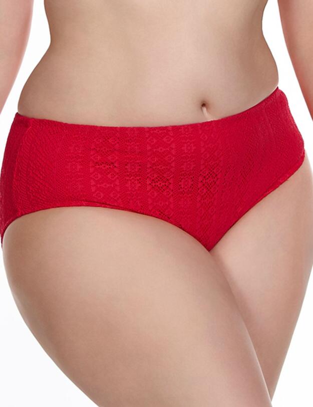 7066 Elomi Kissimmee Mid Rise Bikini Brief  - 7066 Red