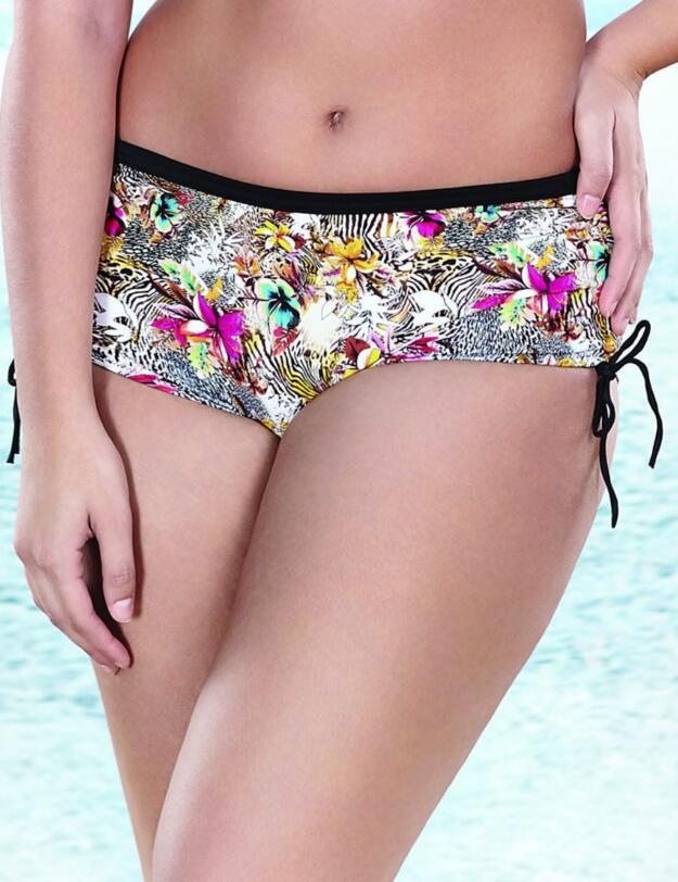 7523 Elomi Fly Free Adjustable Bikini Short Black - 7523 Black