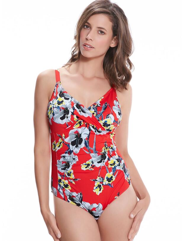 6262 Fantasie Calabria Cross Control Swimsuit Red - 6262 Swimsuit