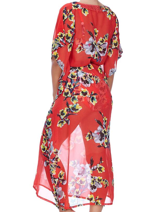 6264 Fantasie Calabria Kaftan Red - 6264 Kaftan