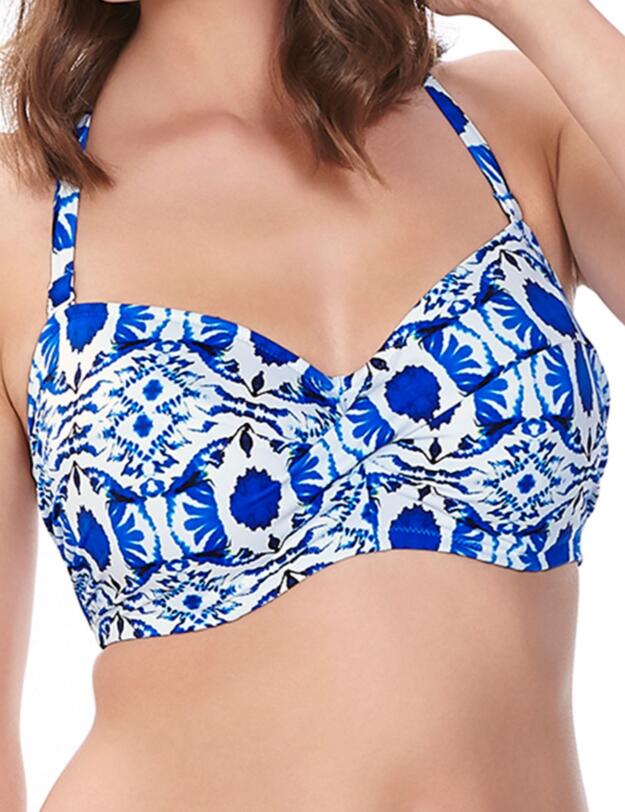 6241 Fantasie Aveiro Twist Bandeau Bikini Top Cobalt - 6241 Twist Bandeau