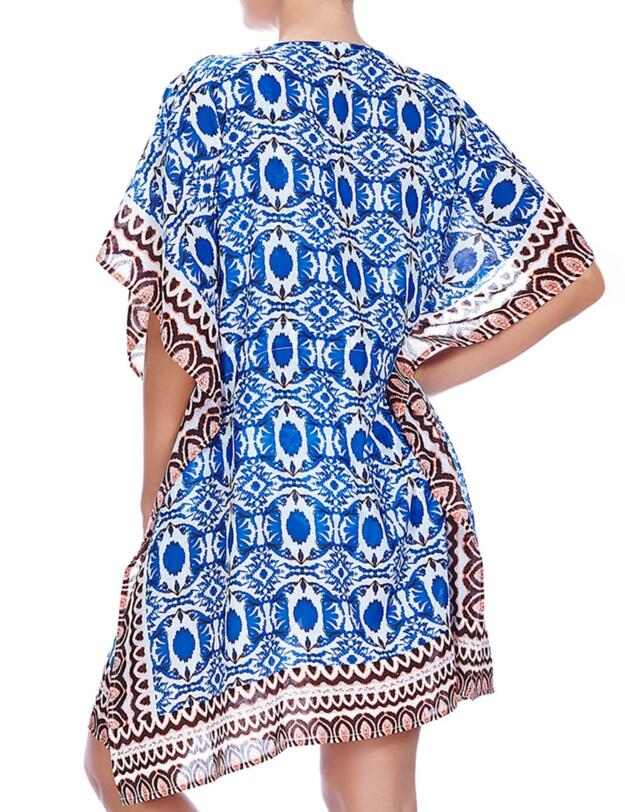 6246 Fantasie Aveiro Kaftan Beach Dress Cobalt - 6246 Kaftan