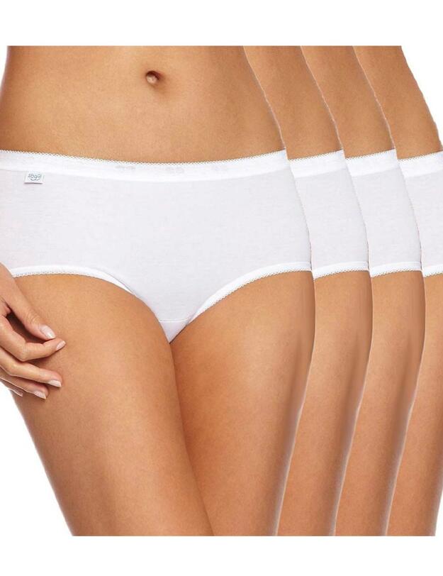 10005039/10068838 Sloggi Basic Tai 4 Pack Brief - 10068838 White