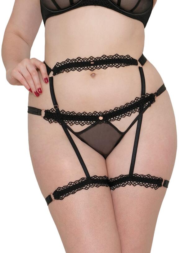 ST3404 Scantilly by Curvy Kate Vamp Suspender Belt - ST3404 Black 