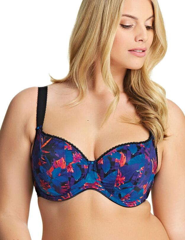 4131 Elomi Moonlit Underwired Half Cup Bra - 4131 Tropical