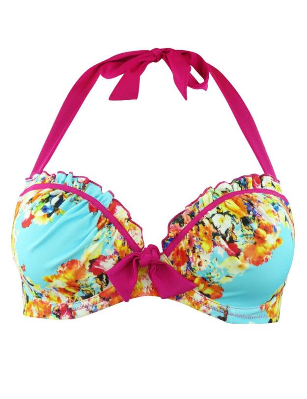 24000 Pour Moi? Seville Padded Halter Bikini Top Multi - 24000 Multi