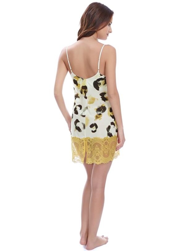 119008 Wacoal Chrystalle Printed Chemise - 119008 Sauterne