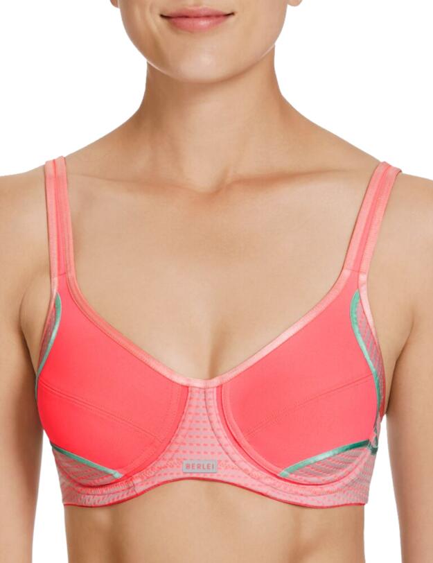 YYN7 Berlei Electrify Mesh Sports Bra Strawberry Sorbet - YYN7 Underwired Sports Bra