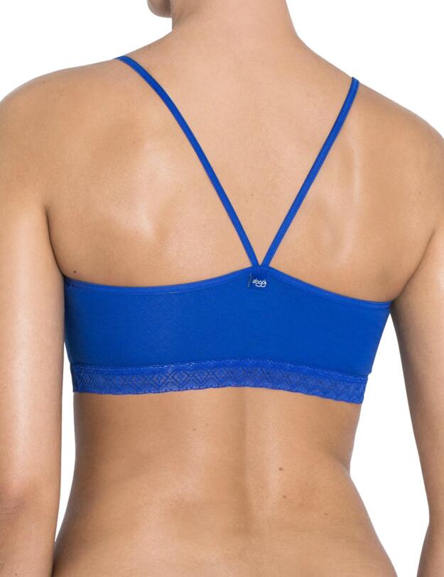 10162957 Sloggi EverNew Lace Crop Bra Top - 10162957 Vivid Blue