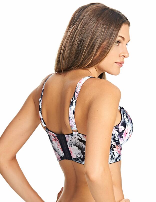 4694 Freya Sweet Illusion Padded Longline Bra Onyx - 4694 Longline Bra