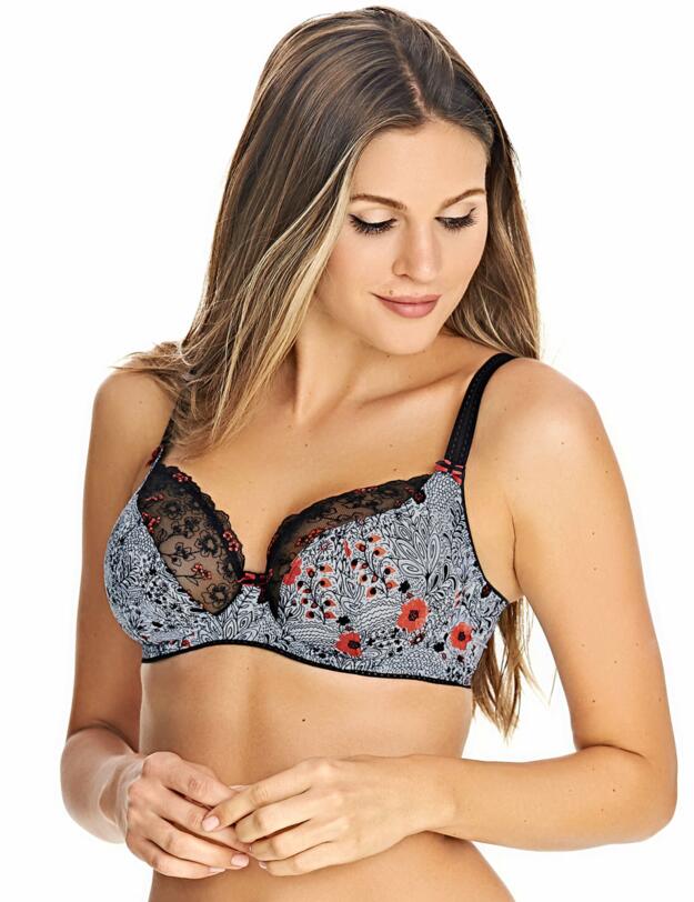 2641 Freya Etched Escape Plunge Balcony Bra Mono - 2641 Mono