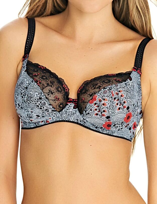 2641 Freya Etched Escape Plunge Balcony Bra Mono - 2641 Mono