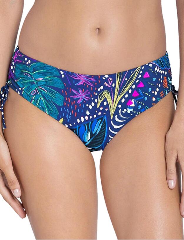 10167495 Triumph Painted Leaves Midi Bikini Brief - 10167495 Blue/Dark Combination