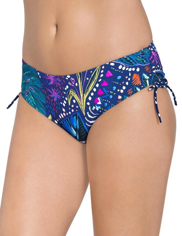 10167495 Triumph Painted Leaves Midi Bikini Brief - 10167495 Blue/Dark Combination