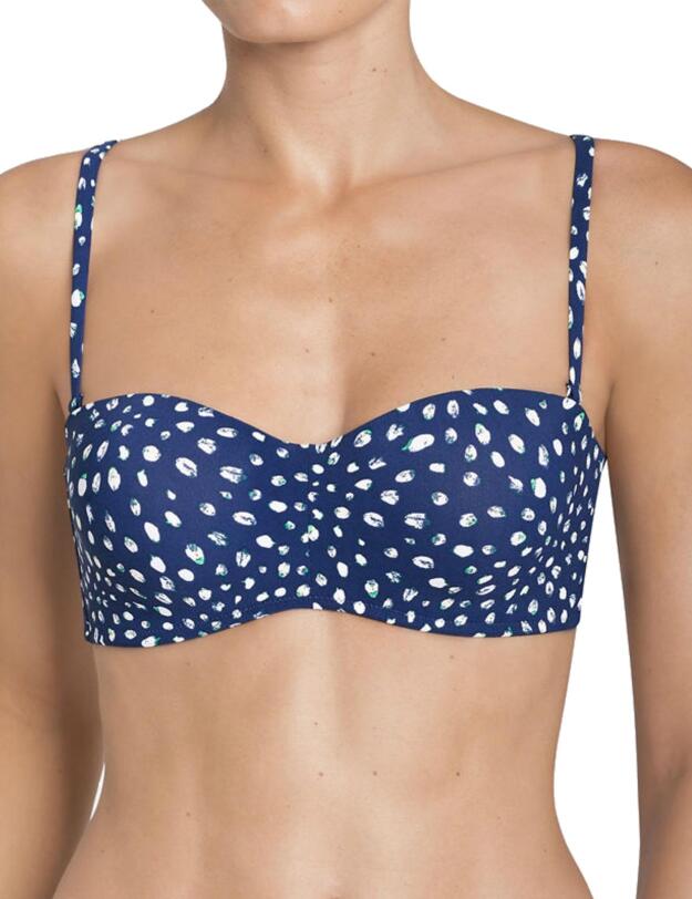 10167483 Triumph Painted Leaves MWDP Bikini Top - 10167483 Blue/Light Combination